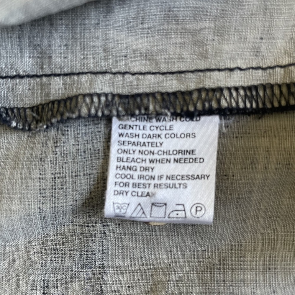 Tommy Bahama Mens Grey/Black Sunflower Short Sleeve Buttoned Silk Shirt, large - Picture 9 of 9